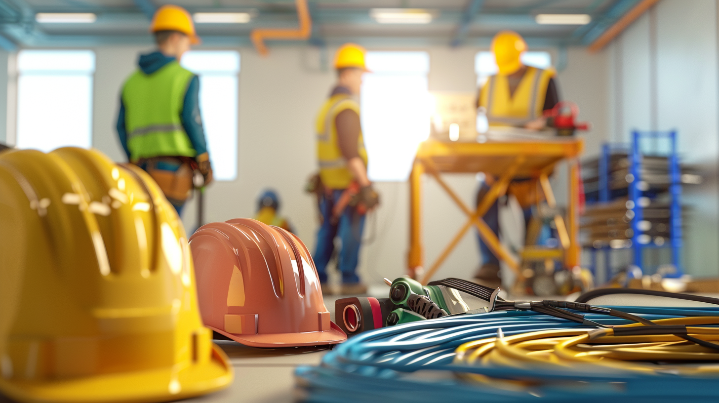 Équipe Instelec en construction électrique